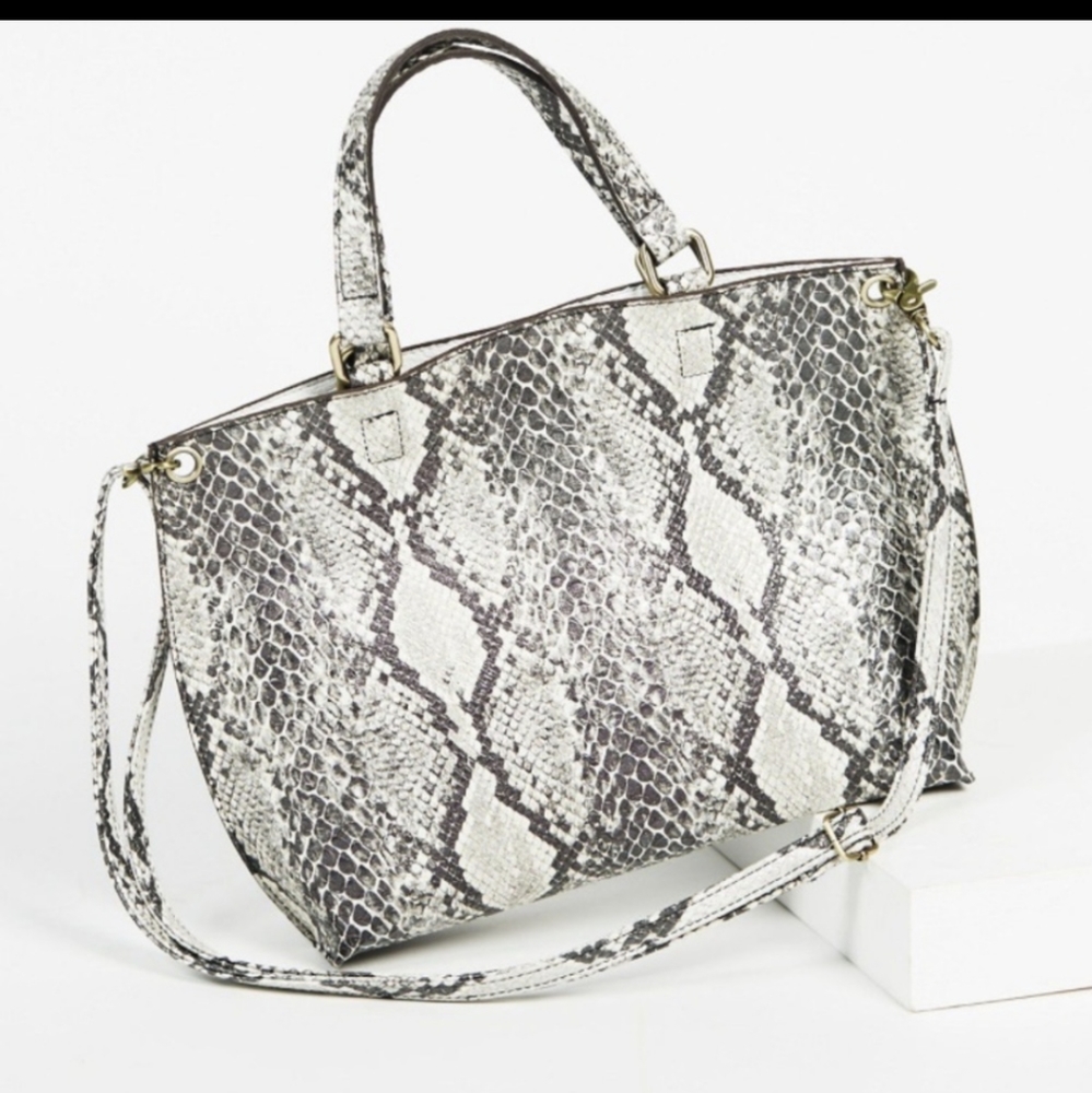 Free people snake print handbag